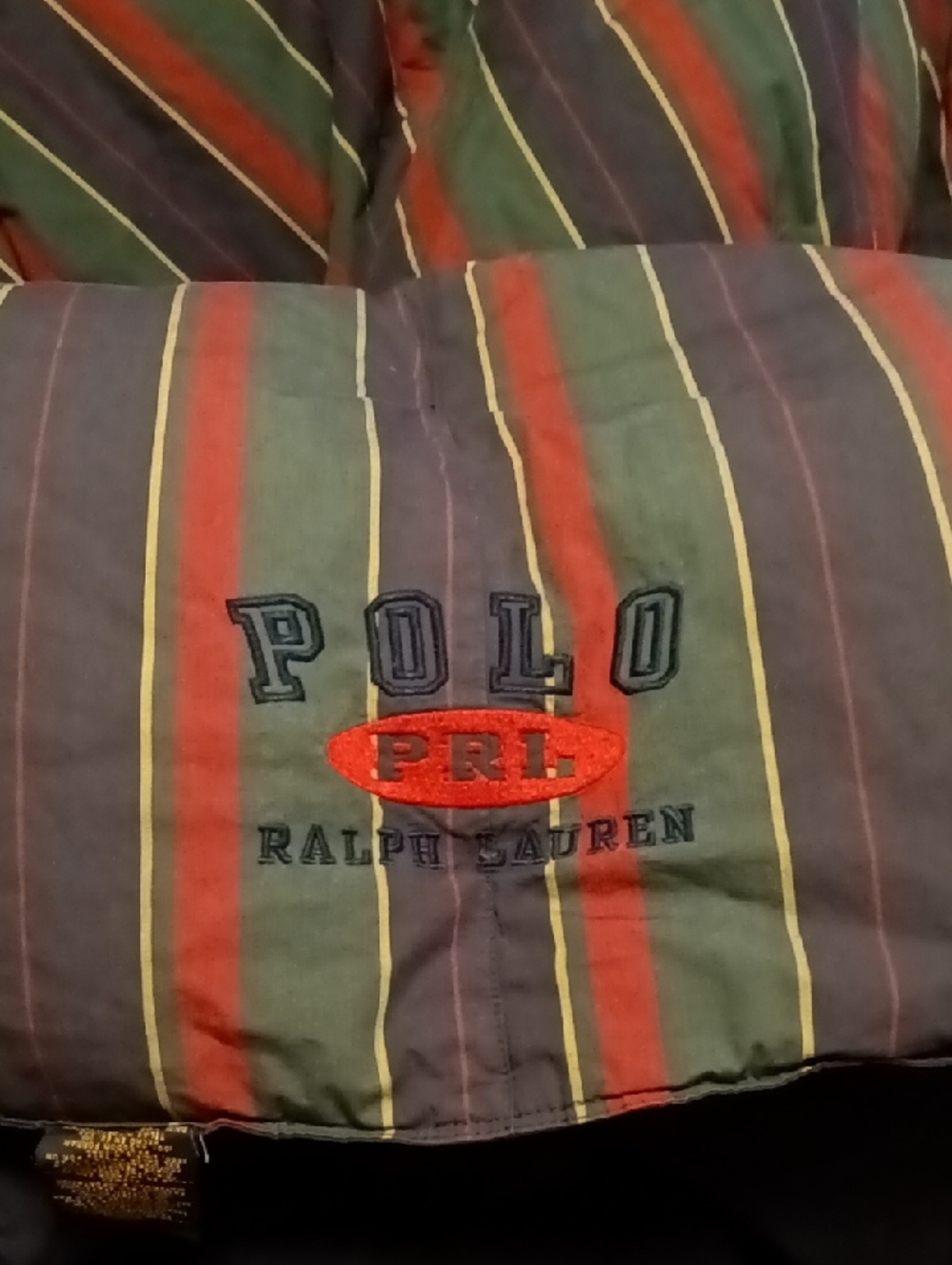 Vintage Polo Ralph Lauren Home Striped Down Reversible Queen Comforter /Duvet